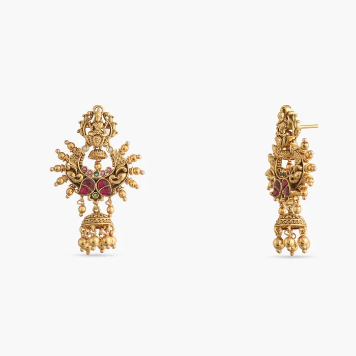 Chakrika Temple Silver Earrings SILVER Earrings