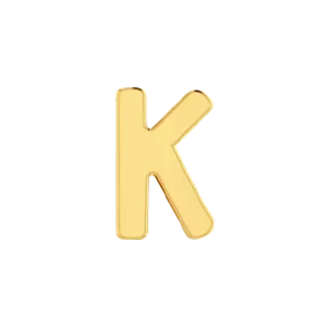 Charm Necklaces SG Fine Slider Solid Letter K Charm