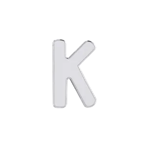 Charm Necklaces SG Fine Slider Solid Letter K Charm