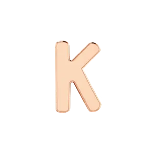Charm Necklaces SG Fine Slider Solid Letter K Charm