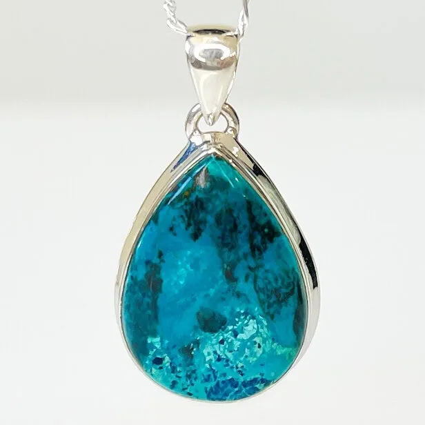 Chrysocolla Sterling Silver Necklace Magic Crystals Necklaces