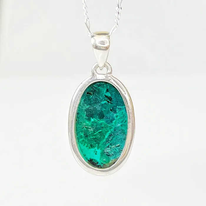 Chrysocolla Sterling Silver Necklace Magic Crystals Necklaces