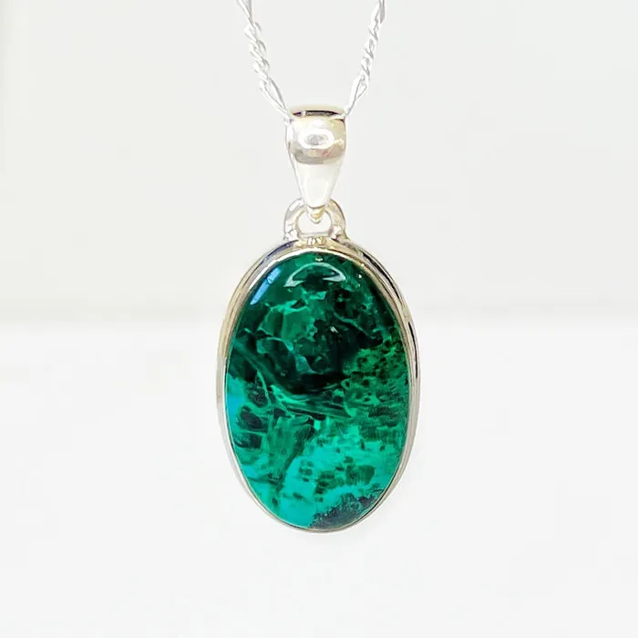 Chrysocolla Sterling Silver Necklace Magic Crystals Necklaces