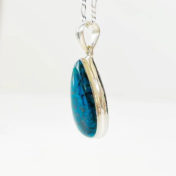 Chrysocolla Sterling Silver Necklace Magic Crystals Necklaces