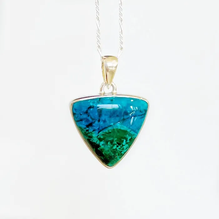 Chrysocolla Sterling Silver Necklace Magic Crystals Necklaces
