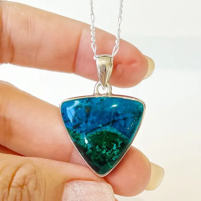 Chrysocolla Sterling Silver Necklace Magic Crystals Necklaces