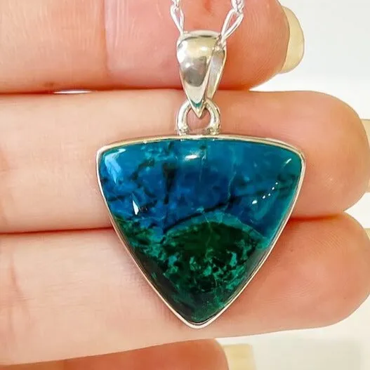 Chrysocolla Sterling Silver Necklace Magic Crystals Necklaces