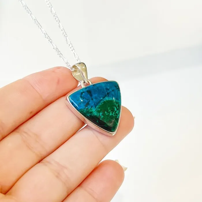 Chrysocolla Sterling Silver Necklace Magic Crystals Necklaces