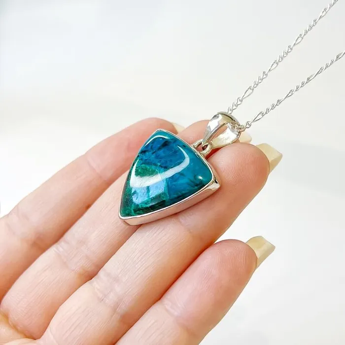 Chrysocolla Sterling Silver Necklace Magic Crystals Necklaces