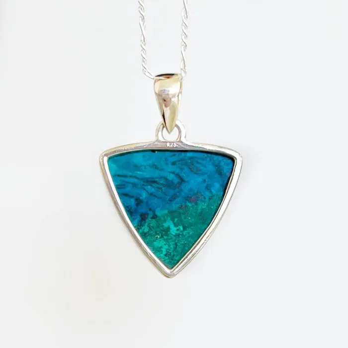 Chrysocolla Sterling Silver Necklace Magic Crystals Necklaces