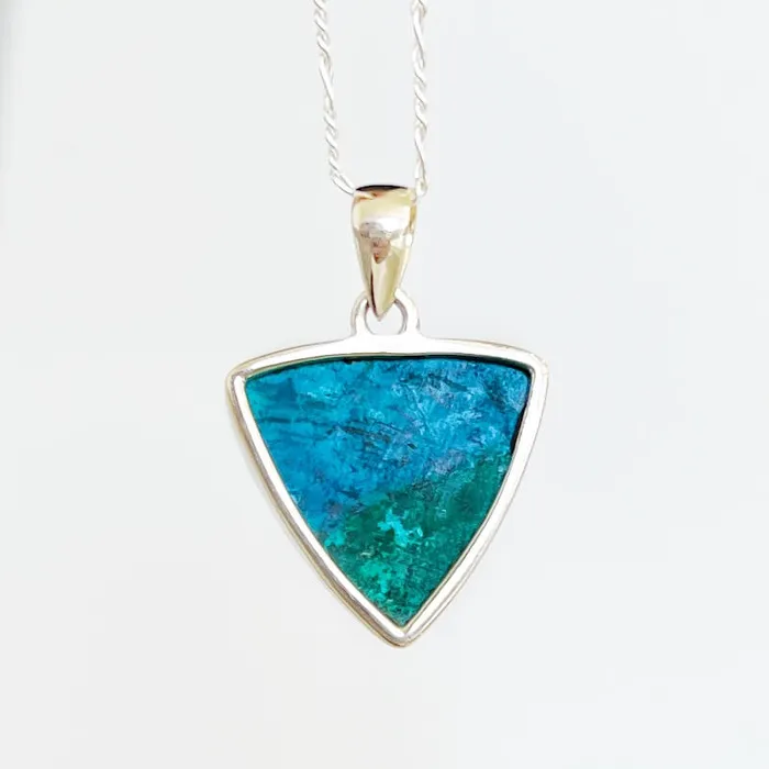 Chrysocolla Sterling Silver Necklace Magic Crystals Necklaces