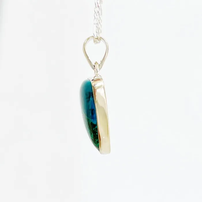 Chrysocolla Sterling Silver Necklace Magic Crystals Necklaces