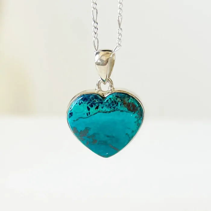 Chrysocolla Sterling Silver Necklace Magic Crystals Necklaces