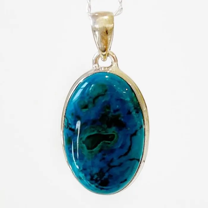 Chrysocolla Sterling Silver Necklace Magic Crystals Necklaces