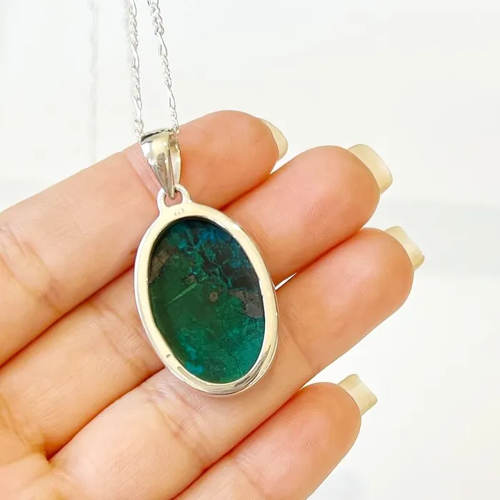 Chrysocolla Sterling Silver Necklace Magic Crystals Necklaces