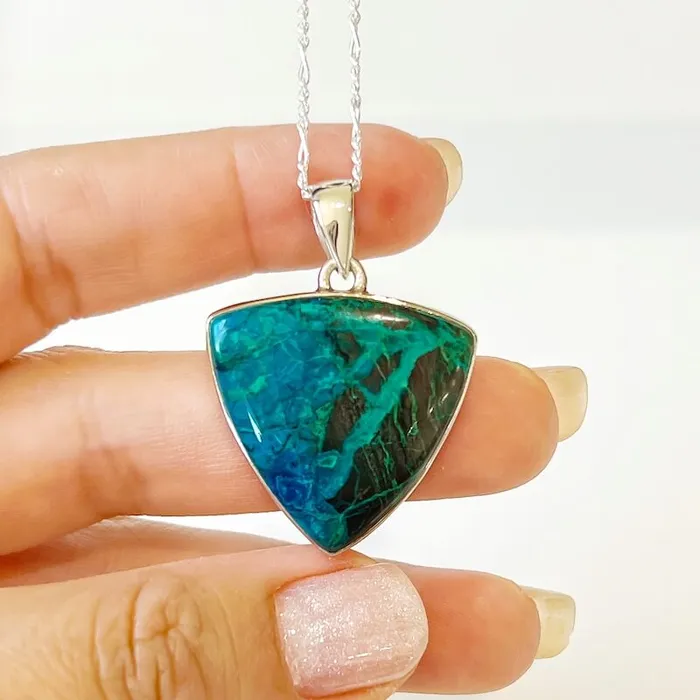 Chrysocolla Sterling Silver Necklace Magic Crystals Necklaces