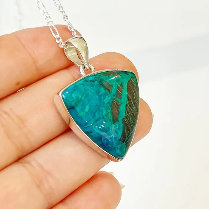 Chrysocolla Sterling Silver Necklace Magic Crystals Necklaces