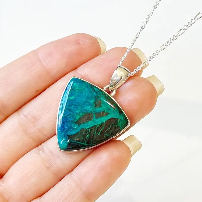 Chrysocolla Sterling Silver Necklace Magic Crystals Necklaces