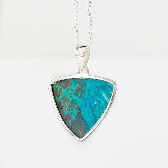 Chrysocolla Sterling Silver Necklace Magic Crystals Necklaces