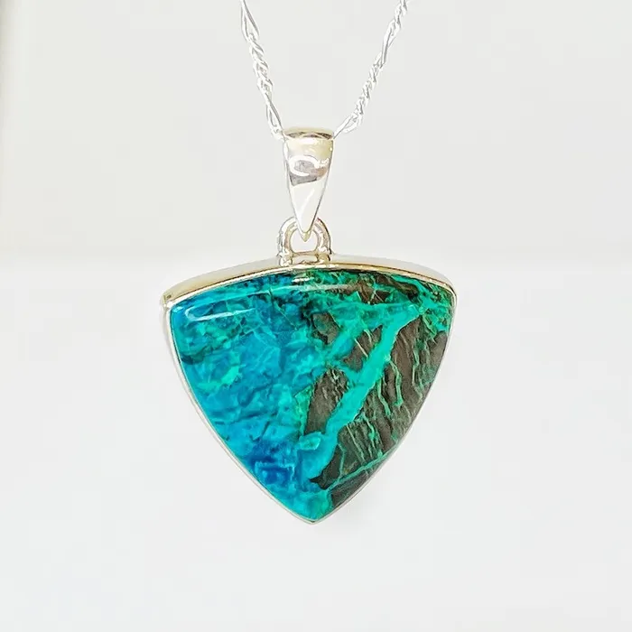 Chrysocolla Sterling Silver Necklace Magic Crystals Necklaces