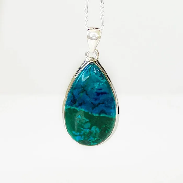 Chrysocolla Sterling Silver Necklace Magic Crystals Necklaces