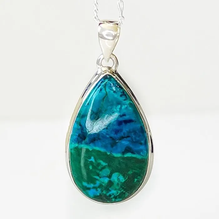 Chrysocolla Sterling Silver Necklace Magic Crystals Necklaces