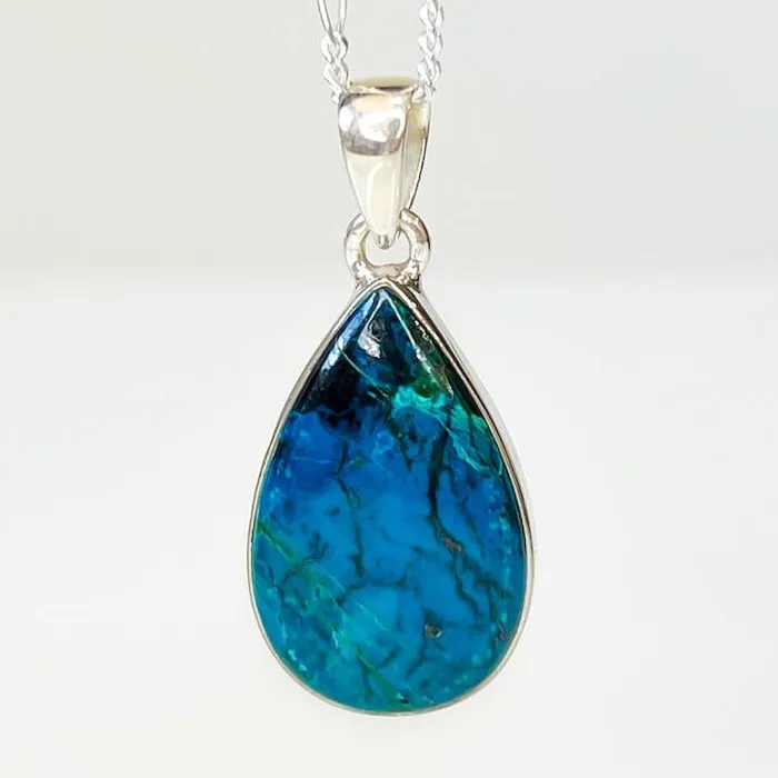 Chrysocolla Sterling Silver Necklace Magic Crystals Necklaces