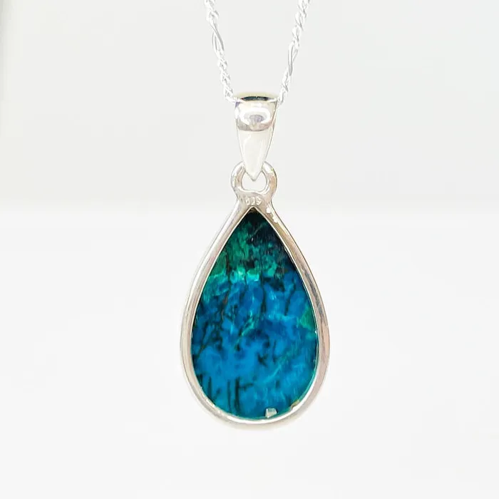 Chrysocolla Sterling Silver Necklace Magic Crystals Necklaces