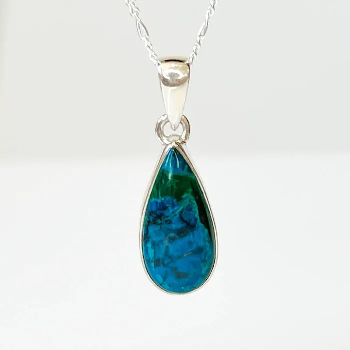 Chrysocolla Sterling Silver Necklace Magic Crystals Necklaces
