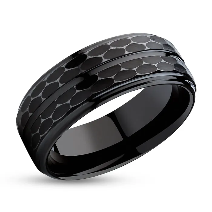 Clean Casting Jewelry Black Tungsten Ring 8mm Wedding Ring Hammered Black Tungsten Ring Black Wedding Ring Rings Clean Casting Jewelry Black Tungsten Ring 8mm Wedding Ring Hammered Black Tungsten Ring Black Wedding Ring Rings