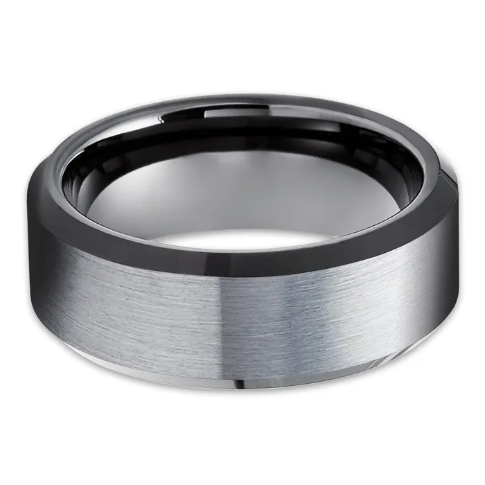 Clean Casting Jewelry Black Tungsten Wedding Ring Gunmetal Wedding Ring Black Tungsten Ring Mans Ring Rings