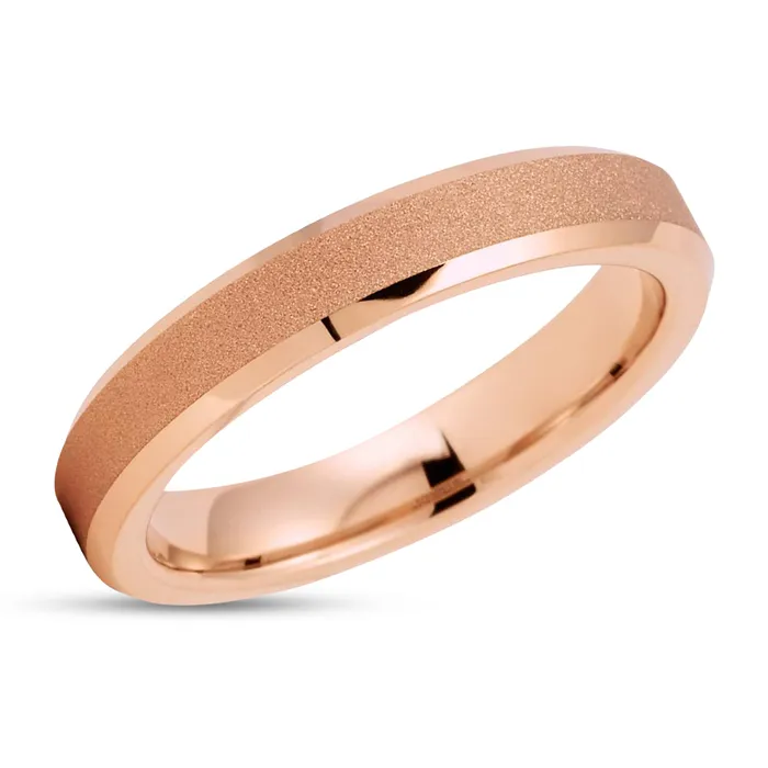 Clean Casting Jewelry Rings 4mm Rose Gold Tungsten Ring Rose Gold Tungsten Band Womens Ring Clean Casting Jewelry Rings 4mm Rose Gold Tungsten Ring Rose Gold Tungsten Band Womens Ring