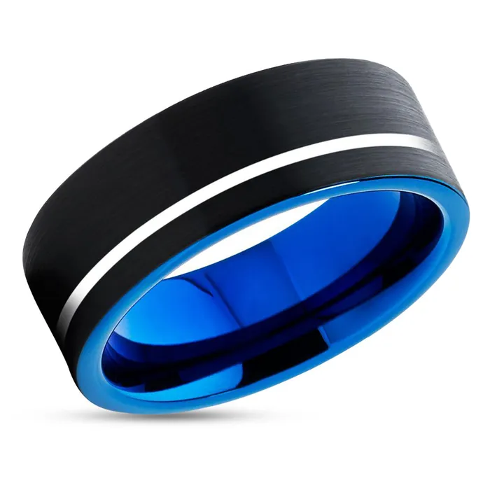 Clean Casting Jewelry Rings Blue Tungsten Wedding Band Black Tungsten Ring Blue Wedding Ring Tungsten Band Clean Casting Jewelry Rings Blue Tungsten Wedding Band Black Tungsten Ring Blue Wedding Ring Tungsten Band