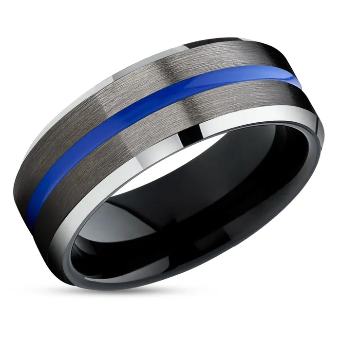 Clean Casting Jewelry Rings Gunmetal Wedding Band Blue Wedding Ring Black Wedding Ring Tungsten Ring Clean Casting Jewelry Rings Gunmetal Wedding Band Blue Wedding Ring Black Wedding Ring Tungsten Ring