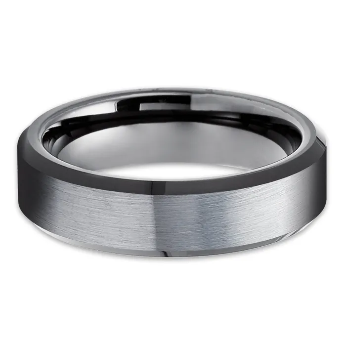 Clean Casting Jewelry Rings Gunmetal Wedding Ring Black Wedding Band Gray Tungsten Ring Engagement Ring