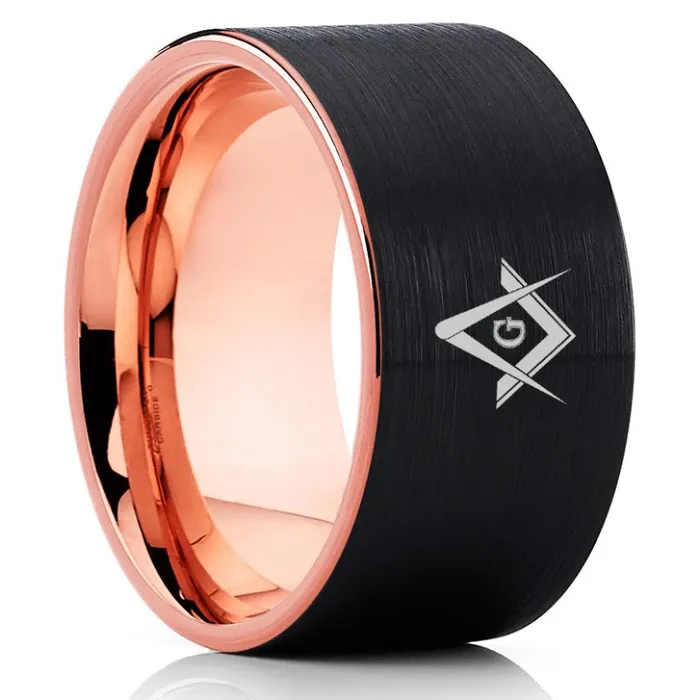 Clean Casting Jewelry Rings Masonic Wedding Band Black Tungsten Ring Masonic Wedding Ring Brush Clean Casting Jewelry Rings Masonic Wedding Band Black Tungsten Ring Masonic Wedding Ring Brush