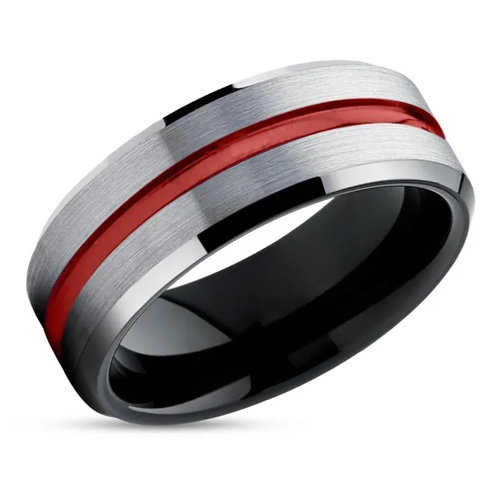 Clean Casting Jewelry Rings Red Tungsten Ring Red Wedding Band Black Tungsten Ring Red Tungsten Ring Clean Casting Jewelry Rings Red Tungsten Ring Red Wedding Band Black Tungsten Ring Red Tungsten Ring