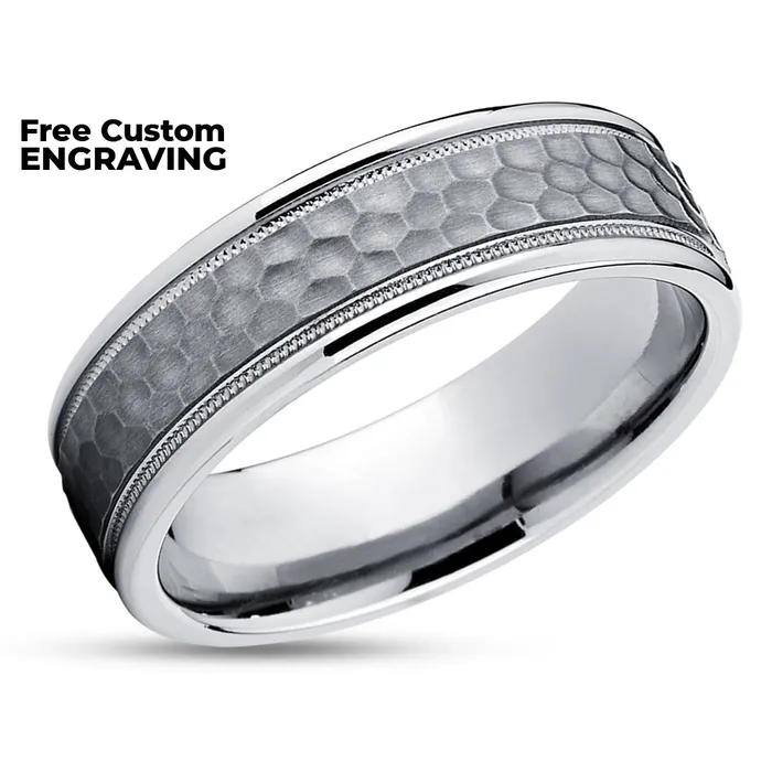 Clean Casting Jewelry Rings Titanium Wedding Ring Titanium Wedding Ring Hammered Wedding Ring Titanium Ring Wedding Ring