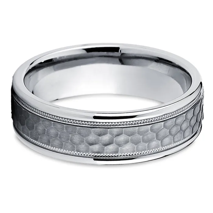 Clean Casting Jewelry Rings Titanium Wedding Ring Titanium Wedding Ring Hammered Wedding Ring Titanium Ring Wedding Ring