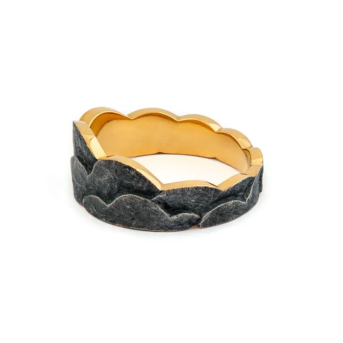 Cloudy Gold Lining ring Design Anu Kaartinen Rings
