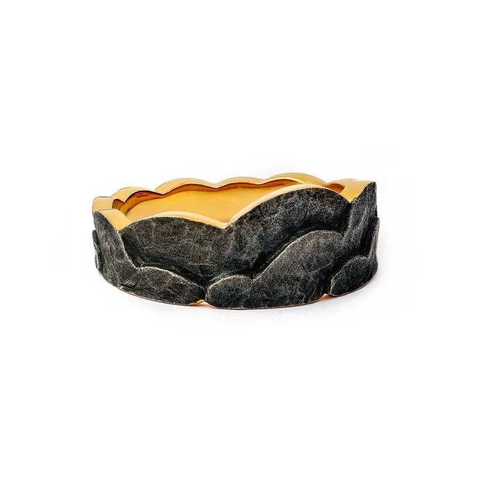Cloudy Gold Lining ring Design Anu Kaartinen Rings