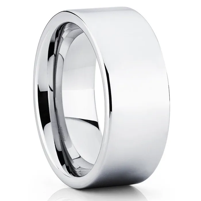 Cobalt Wedding Band Shiny Polish Cobalt Chrome Ring Mens Ring Cobalt Wedding Ring Clean Casting Jewelry Rings