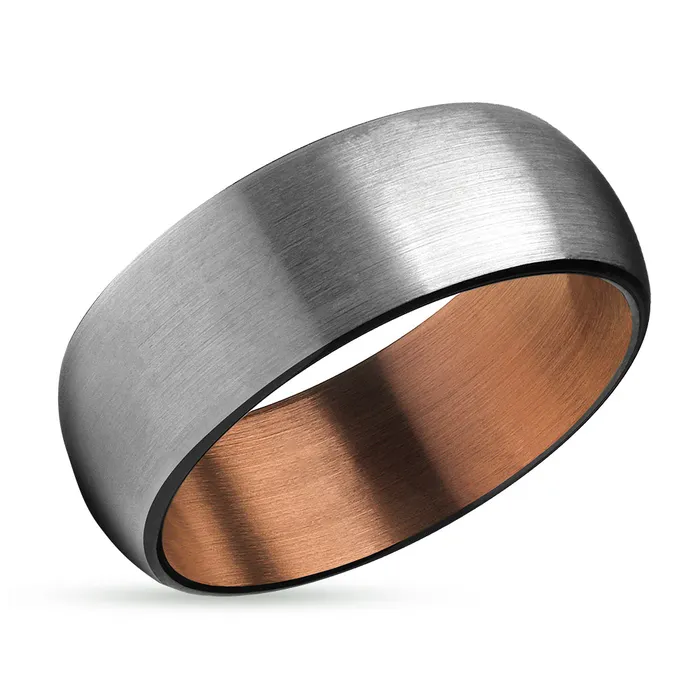 Copper Wedding Ring Espresso Wedding Band Black Tungsten Ring Gray Ring Clean Casting Jewelry Rings Copper Wedding Ring Espresso Wedding Band Black Tungsten Ring Gray Ring Clean Casting Jewelry Rings