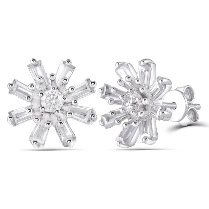 Earrings Luxus Moissanite Rings Jewelry Platinum Plated Silver Emerald Cut Moissanite Earrings 2ctw Earrings Luxus Moissanite Rings Jewelry Platinum Plated Silver Emerald Cut Moissanite Earrings 2ctw