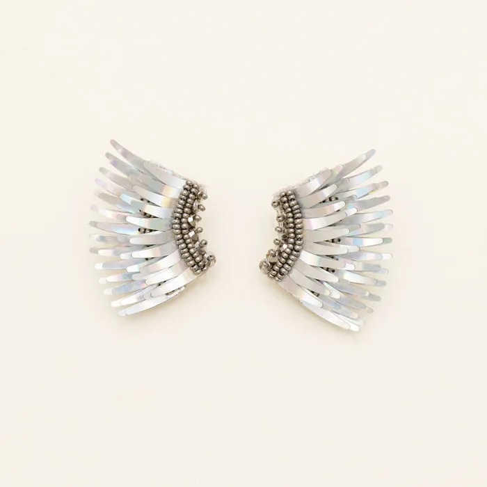 Earrings Mignonne Gavigan Mini Madeline Earrings Iridescent Silver