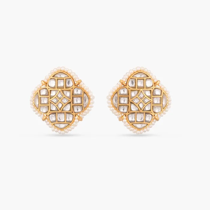 Earrings SILVER Gul Jadau Silver Earring Studs