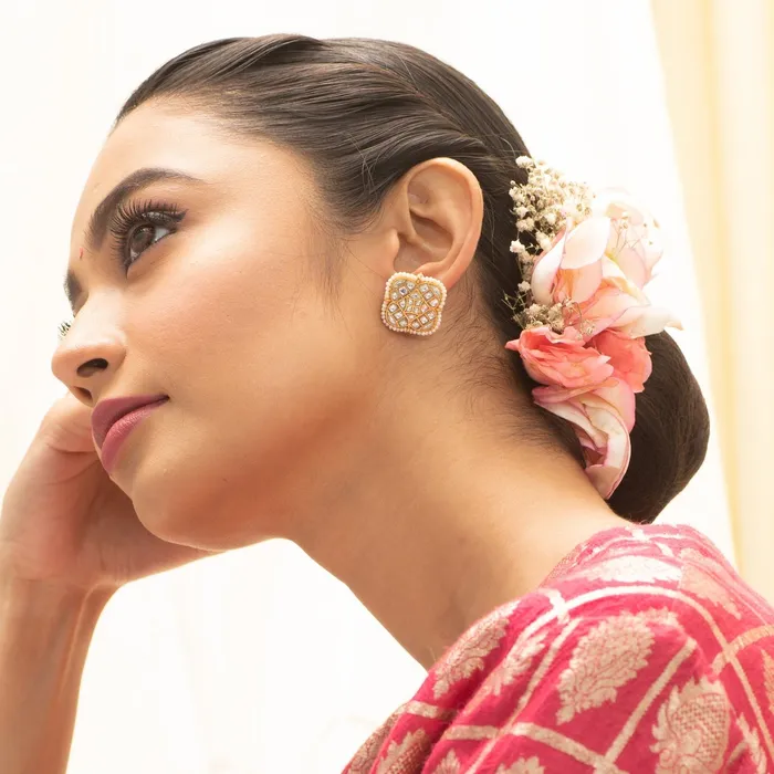 Earrings SILVER Gul Jadau Silver Earring Studs