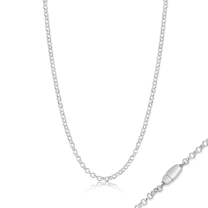 Eternity Collars Necklaces Locking Chain Necklace Sterling Silver