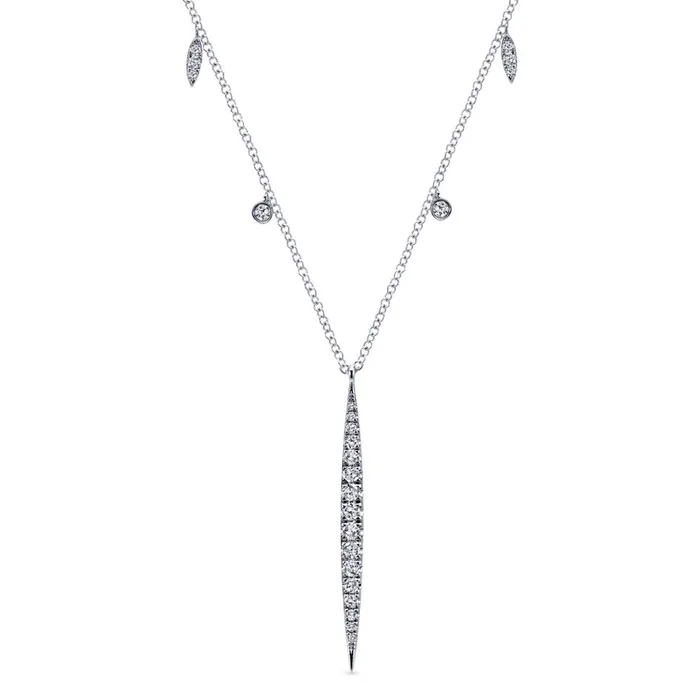 Gabriel Kaslique Collection White Gold Necklace with Diamond Accents 048 CTW International Diamond Center Necklaces Gabriel Kaslique Collection White Gold Necklace with Diamond Accents 048 CTW International Diamond Center Necklaces