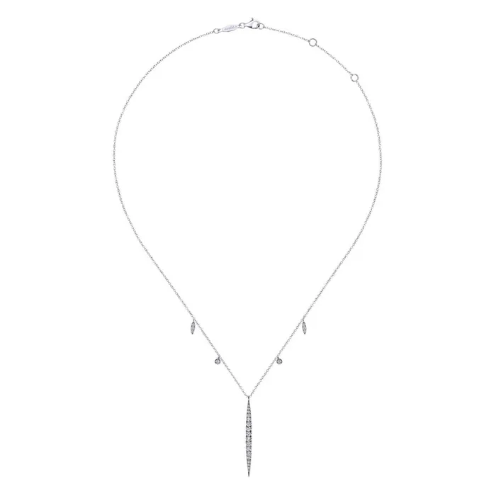 Gabriel Kaslique Collection White Gold Necklace with Diamond Accents 048 CTW International Diamond Center Necklaces Gabriel Kaslique Collection White Gold Necklace with Diamond Accents 048 CTW International Diamond Center Necklaces
